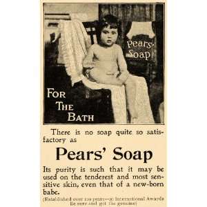 1896 Ad Pears Soap Bath Cleaning Hygiene Health Skin   Original Print 