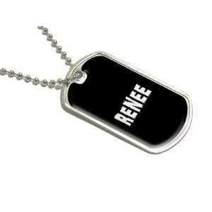 Renee   Name Military Dog Tag Luggage Keychain
