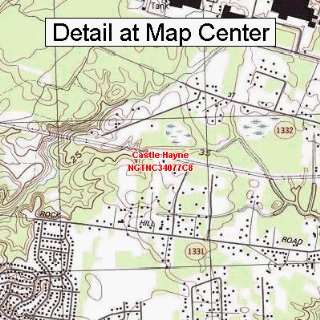 USGS Topographic Quadrangle Map   Castle Hayne, North Carolina (Folded 