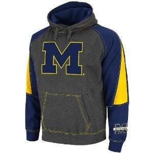  Michigan Wolverines Charcoal Playmaker Hooded Sweatshirt 