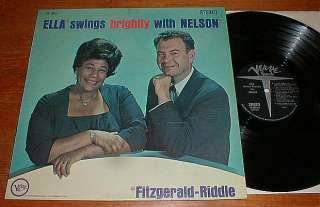 ELLA FITZGERALD 1962 Ella Swings Brightly w Nelson LP  