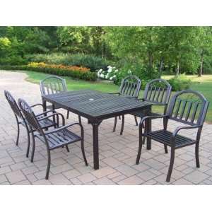  Oakland Living Rochester 67 x 40 7pc Dining Set Patio 