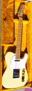 1988 Fender Telecaster USA Tele White & Tweed Case Maple Neck Electric 