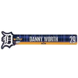  Detroit Tigers Danny Worth 2011 ALCS Locker Nameplate 