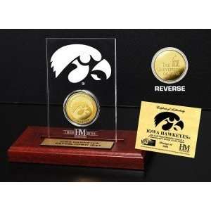  University of Iowa 24KT Gold Coin Etched Acrylic Sports 