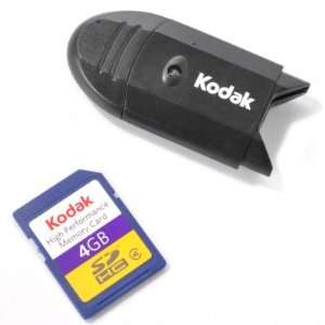  Kodak 4GB SDHC High Performance Memory Card & USB Card 