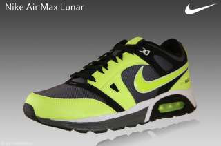 Nike Air Max Lunar Gr.44 Schuhe Sneaker Textil schwarz/grün 443915 