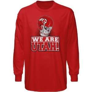  Utah Utes Red We Are Long Sleeve T shirt Sports 