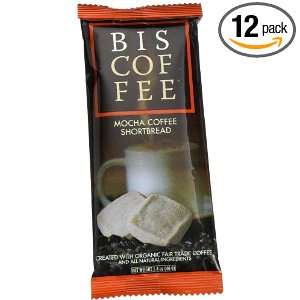 Biscoffee Mocha Infused Shortbread Cookies, 2 Count Boxes (Pack of 12 