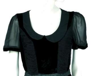 NEW $98 BCBG MAXAZRIA Black Tiered Tunic Dress Medium M 6  
