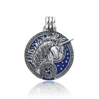  Celtic Unicorn Pewter Pendant Necklace Jewelry