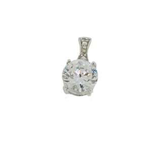   Brilliant Cut Cubic Zirconia Pendant Necklace With Chain Jewelry