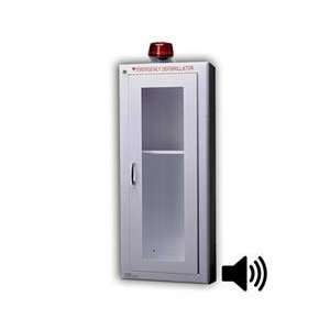 Tall AED Wall Cabinet with Alarm Strobe  Industrial 