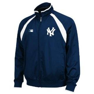 New York Yankees Cooperstown Track Jacket, White/Blue 