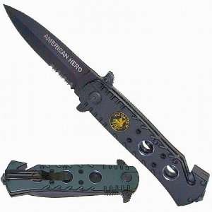   Tiger USA K 9 Spring Assisted Rescue Knife   Gray