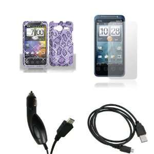 HTC Evo Shift 4G (Sprint) Premium Combo Pack   Purple Leopard Diamond 