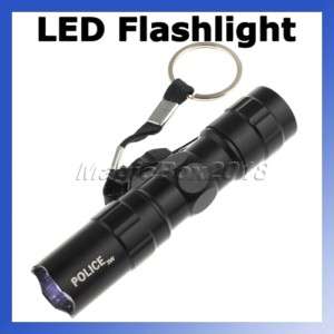 3W Police LED Flashlight Light Lamp Torch W/ Clip Clamp  