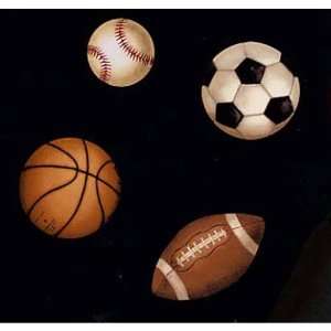 Balls (Baseballs, soccer balls, footballs, basketballs) Cut outs 24 