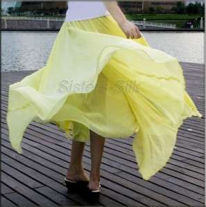 100% Silk Full Circle Long Skirts 2~20 / XS~3XL●#AF681  