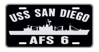 USS SAN DIEGO AFS 6 License Plate Military U S NAVY USN  