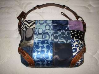   Carly Signature Multi Patchwork Suede Leather Tote Bag Purse  