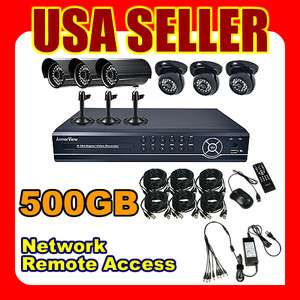   Channel CCTV Security Camera System with 500GB Hard Drive H.264 DVR