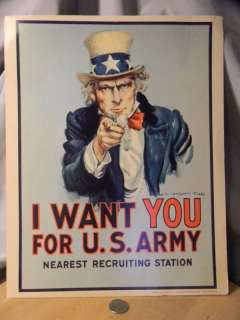 Uncle Sam Poster 1975 Sz 11x14 Nice Colors  