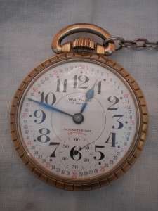   Watch 10K gold plate 17 jewels railroad pocket watch Navy anchor fob