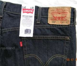 LEVIS 559 JEANS Mens Relaxed Straight Fit NWT 42 x 32 039307134811 