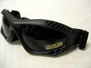 Military Tactical Assault Mojave Goggles SWAT Black Shatterproof UV 