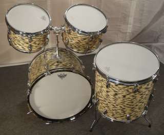   SLINGERLAND IN WHITE TIGER FINISH. VERY COOL AND UNIQUE  