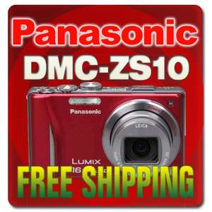 Panasonic LUMIX DMC ZS10 Digital Camera (Red) ZS10 NEW 885170033238 