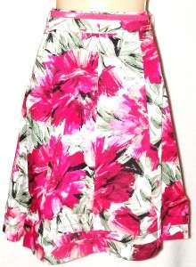 White House Black Market Pink Floral Skirt 14 NWT NEW  