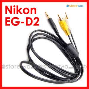 Audio Video AV Cable fits Nikon D3000 D3 D300 D90 EG D2  