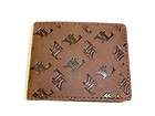 Mens YAALI Genuine Leather Bi Fold Wallet L 163 Brown