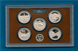 In Stock  2011 S PROOF Parks Quarter Set 5 coins NO BOX  