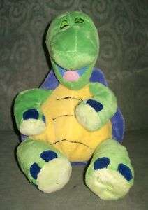 Tickle Toes Makes Laughing Sounds Green Turtle Plush Stuffed Animal 