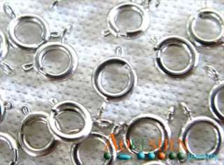   305pcs Silver Bracelet Jewelry Round Spring Clasp beads 12*7mm cjq9
