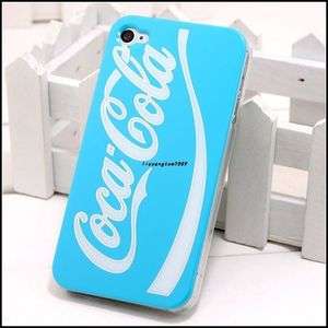 Blue Coca cola Hard Case Cover For iPhone 4 4G  