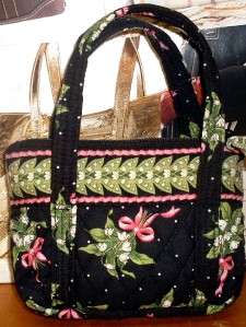 VERA BRADLEY BLACK and PINK NEW HOPE TEENY PADDY EXCELLENT CONDITION 