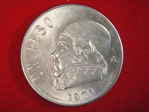 1971 Un Peso 1 Peso Mexico Mexican Coin  COOL #z1  