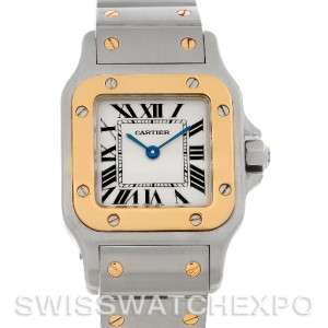 Cartier Santos Ladies Steel 18K Yellow Gold Quartz W20012C4 Watch 