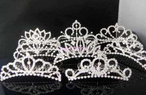 Wholesale 8pcs Bridal Rhinestone Mixed TIARA Crowns  
