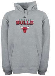 Chicago Bulls Grey adidas True Fleece Hooded Sweatshirt 