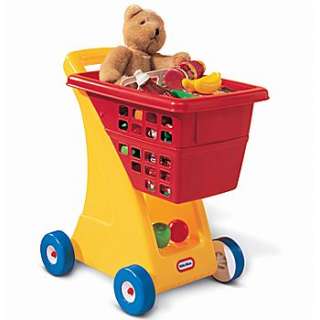 Play Shopping Cart dolls can ride in fold down seat ample storage 