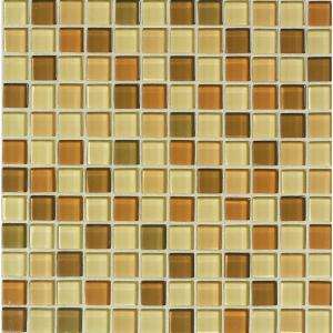   Circa Glass 12 in. x 12 in. Sand Dune Glass Mesh Mounted Mosaic Tile