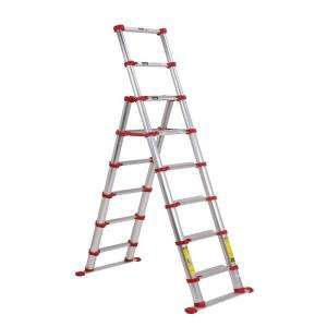 Xtend & Climb 7.5 ft. Telescoping Aluminum Step Ladder with 300 lb 