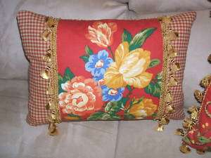 Pierre Deux Gittens Red Yellow French Co Pillow Fabric  