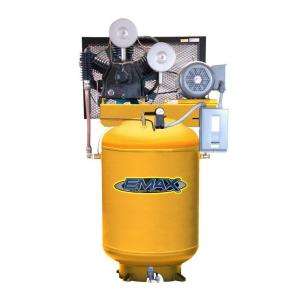 EMAX 10 HP Piston Series 120 Gal. Vertical 2 Stage 3 Phase Air 