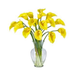 Nearly Natural 18 In. Calla Lily Silk Flower Arrangement 1125 YL at 